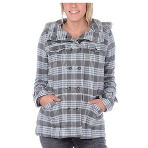 Hurley Light Blue and Grey Plaid Jacket
